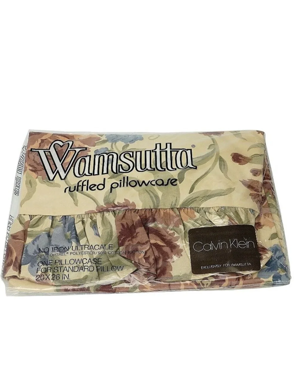 Wamsutta Ruffled Pillowcase Standard Size Calvin Klein Samarkind New Old Stock
